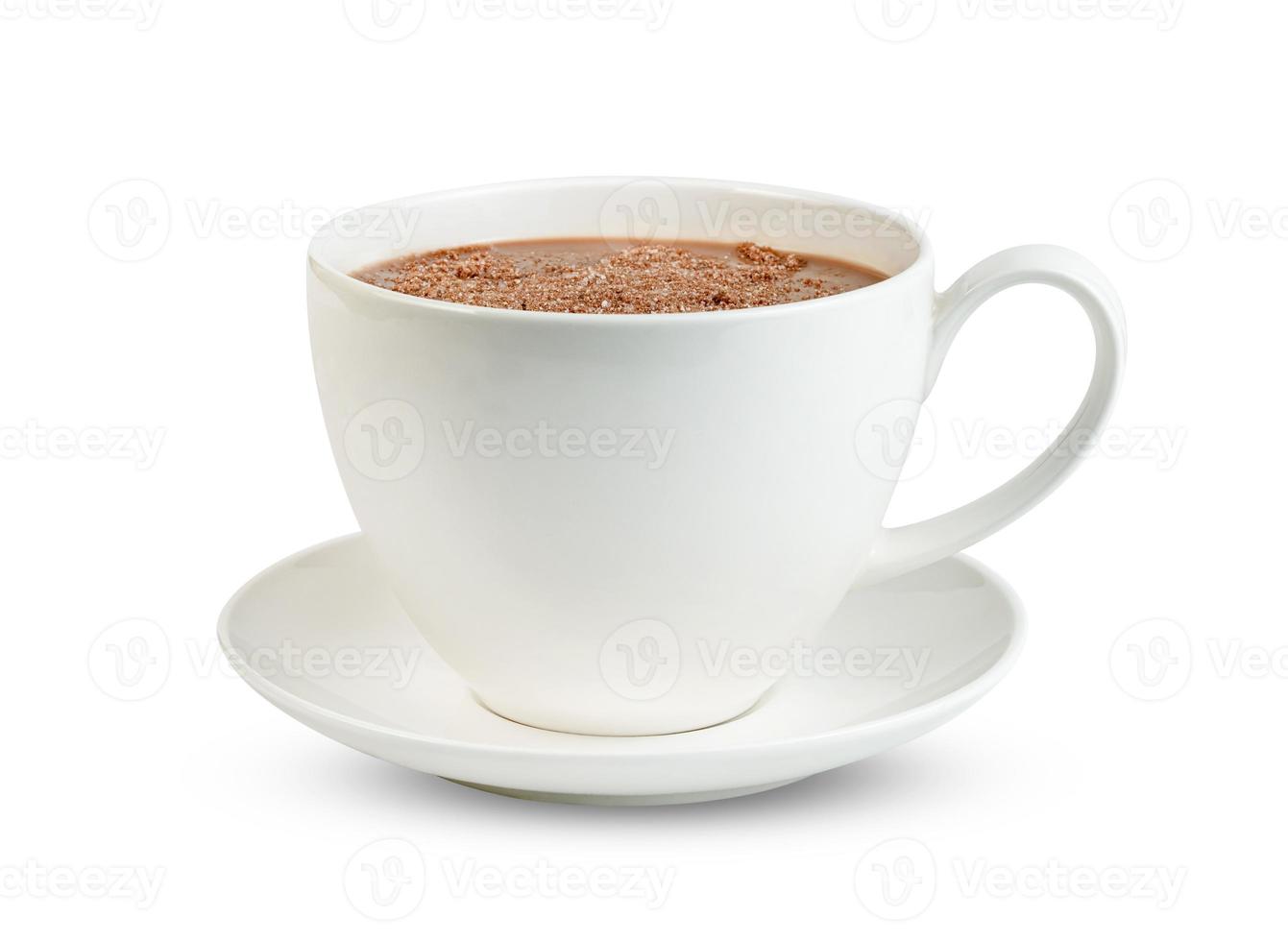 hot chocolate with coffee cup  isolated on white background ,include clipping path photo