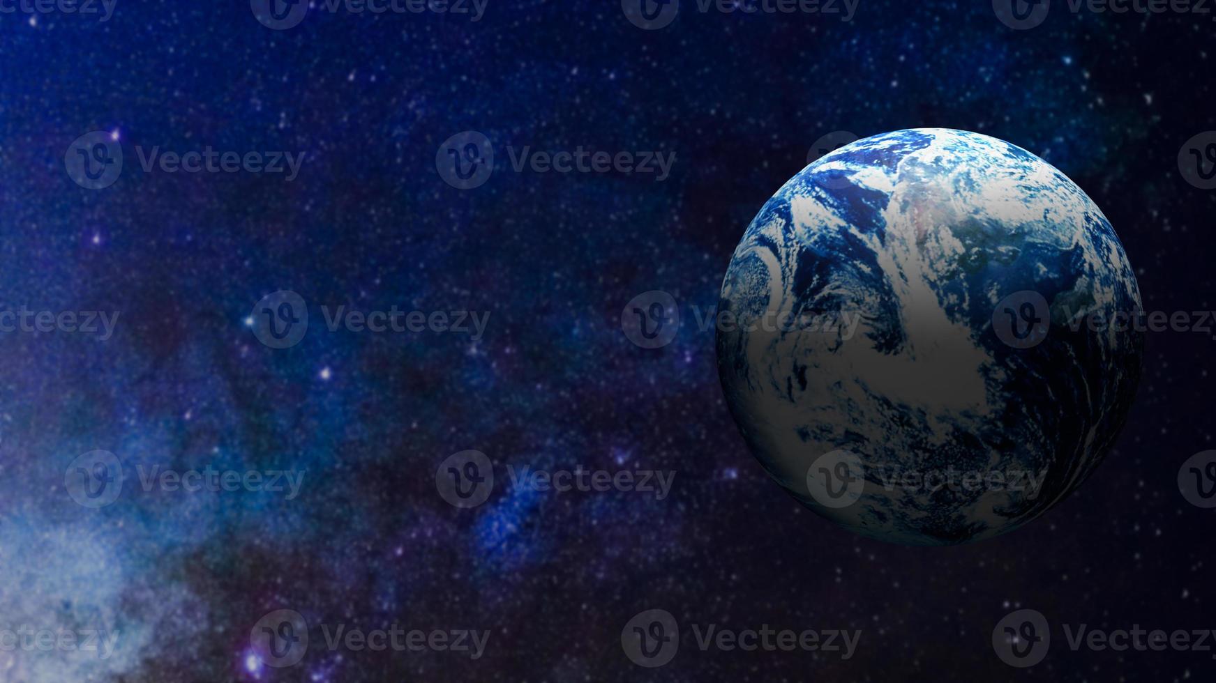 The earth in space for business or sci concept 3d rendering photo