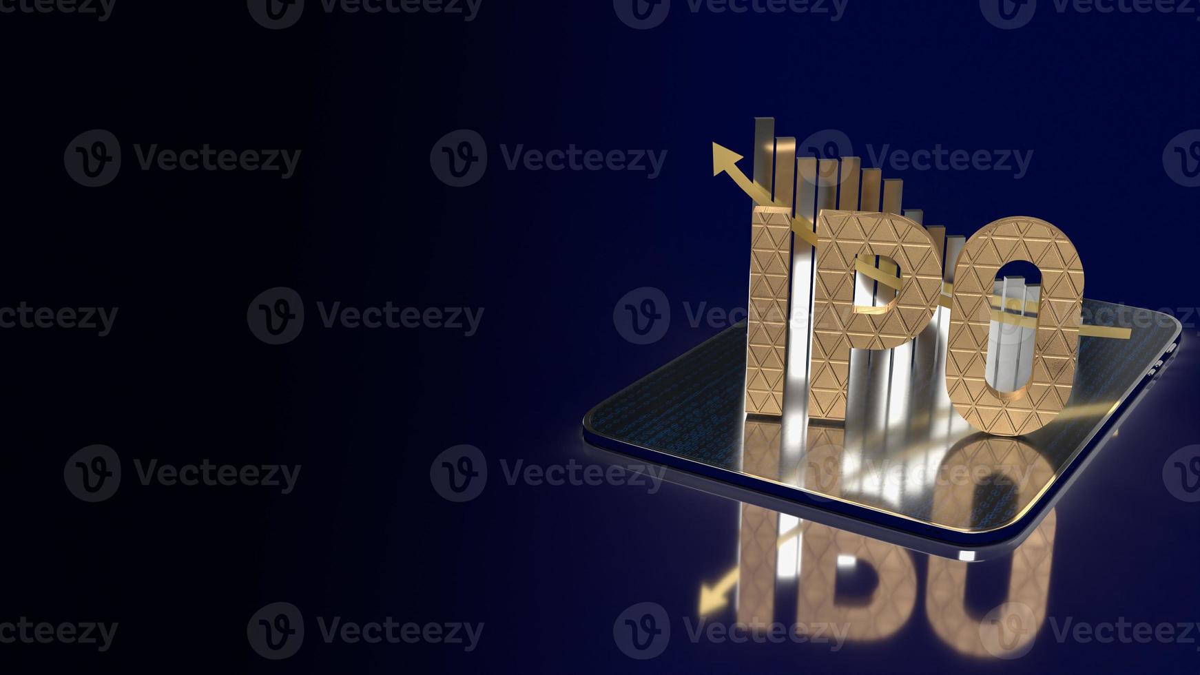 The ipo or Initial Public Offering for business concept 3d rendering photo