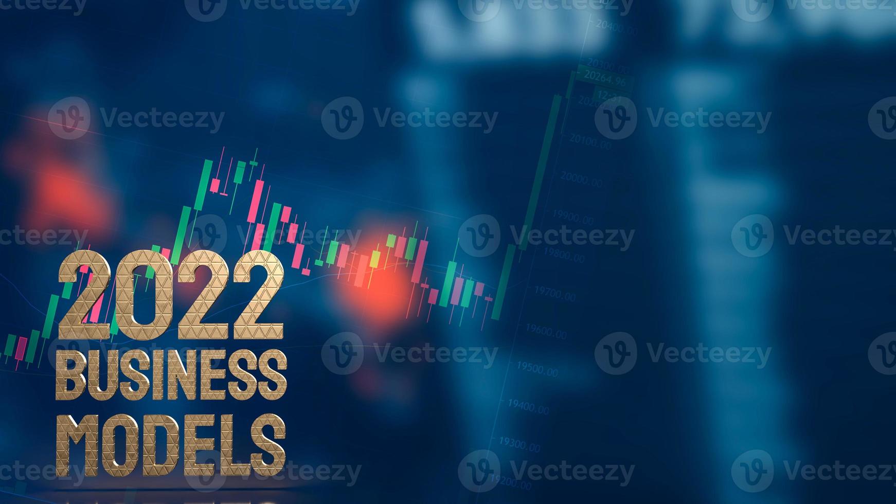 gold word 2022 business models and chart for business concept 3d rendering photo
