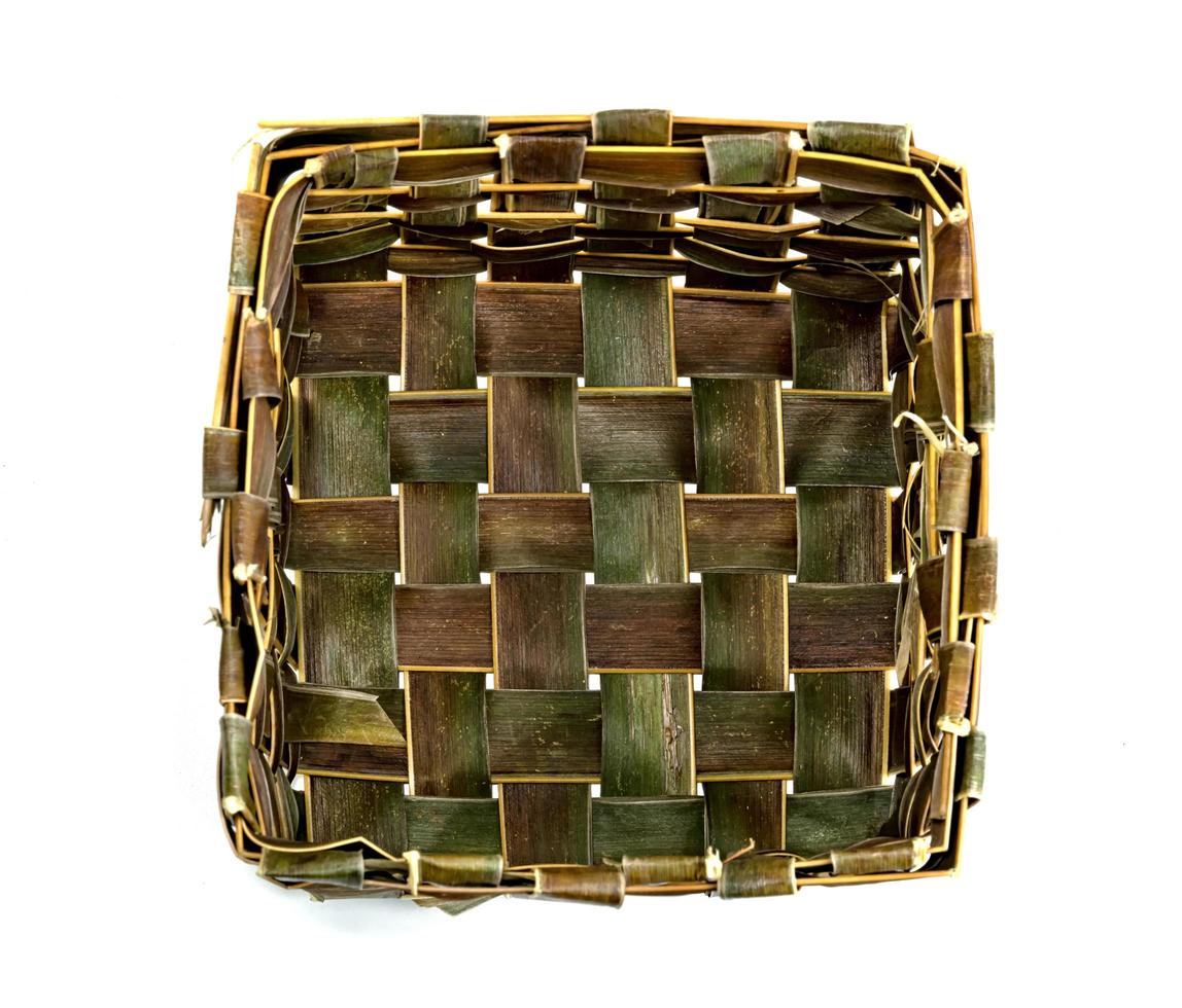 basket from coconut leaf isolated on white background 10124135 Stock