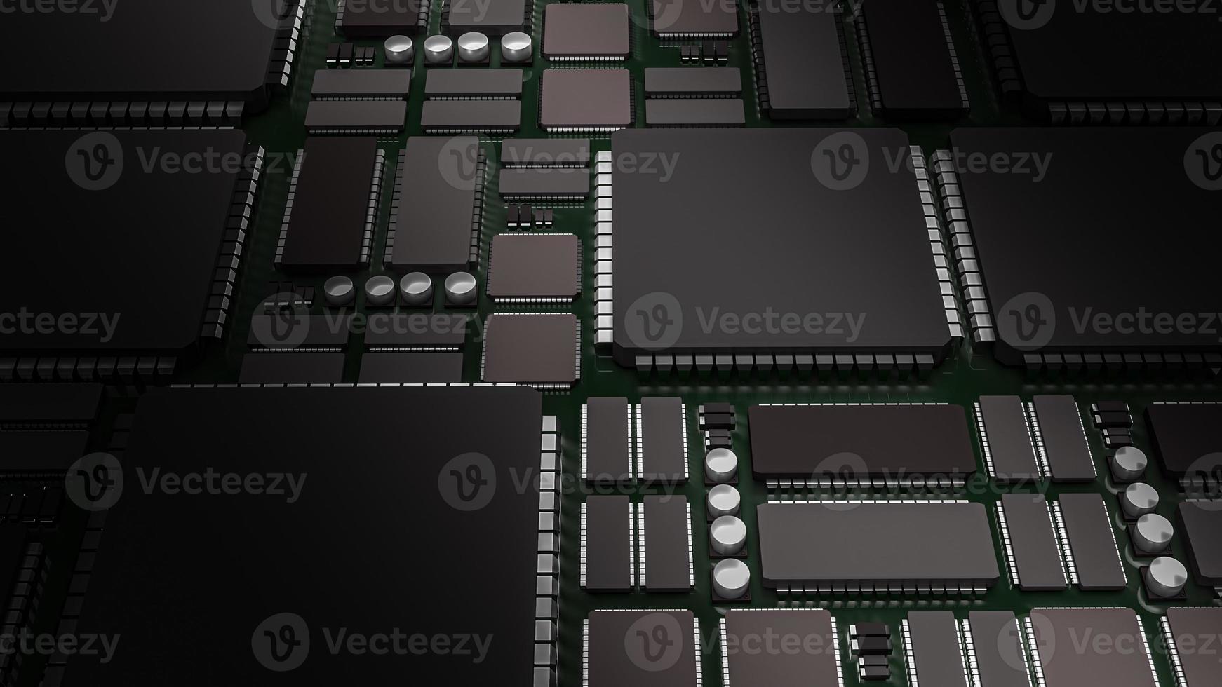 The  pcb or printed circuit board for technology content 3d rendering photo