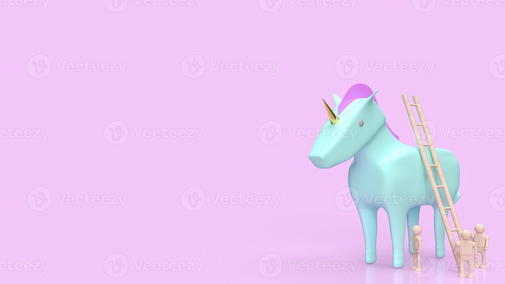 The unicorn for start up or business concept 3d rendering photo