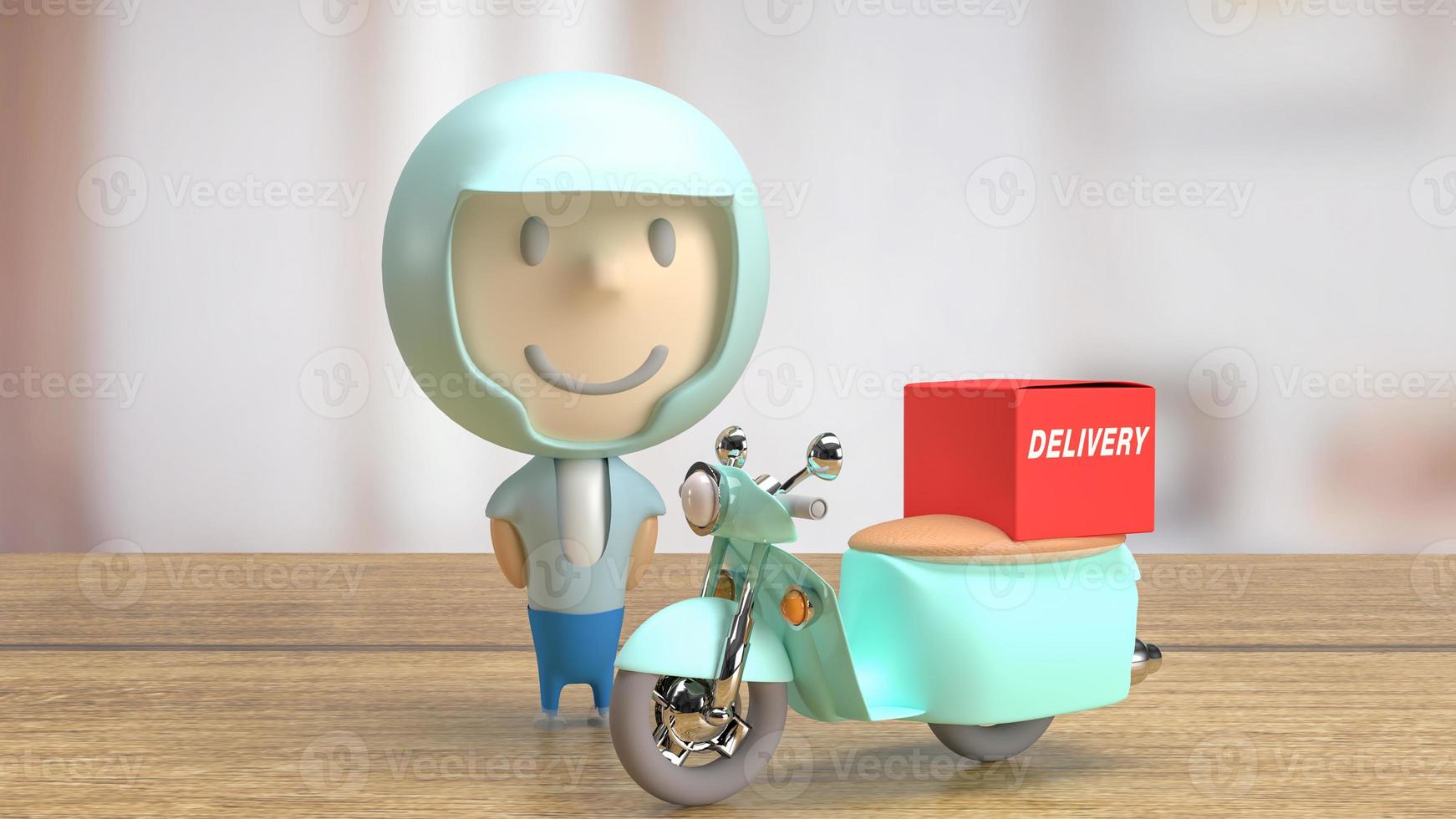 A  rider delivery for business concept 3d rendering photo