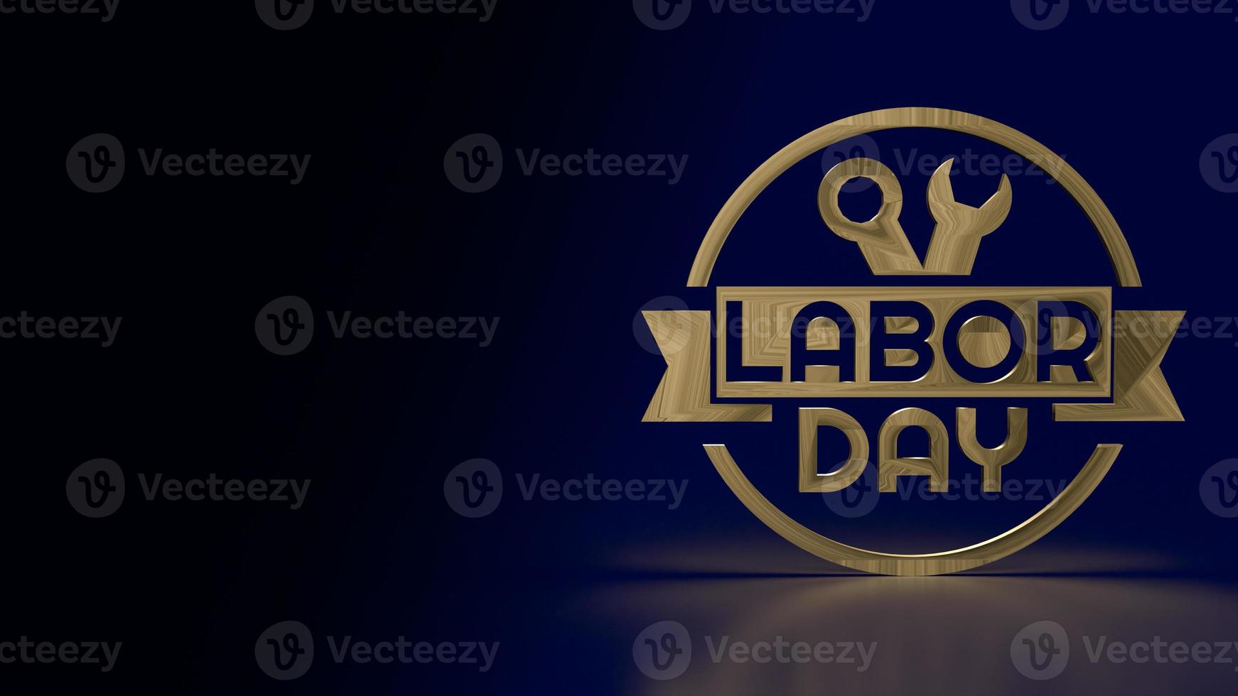 Labor Day design gold surface  for  holiday concept 3d rendering photo