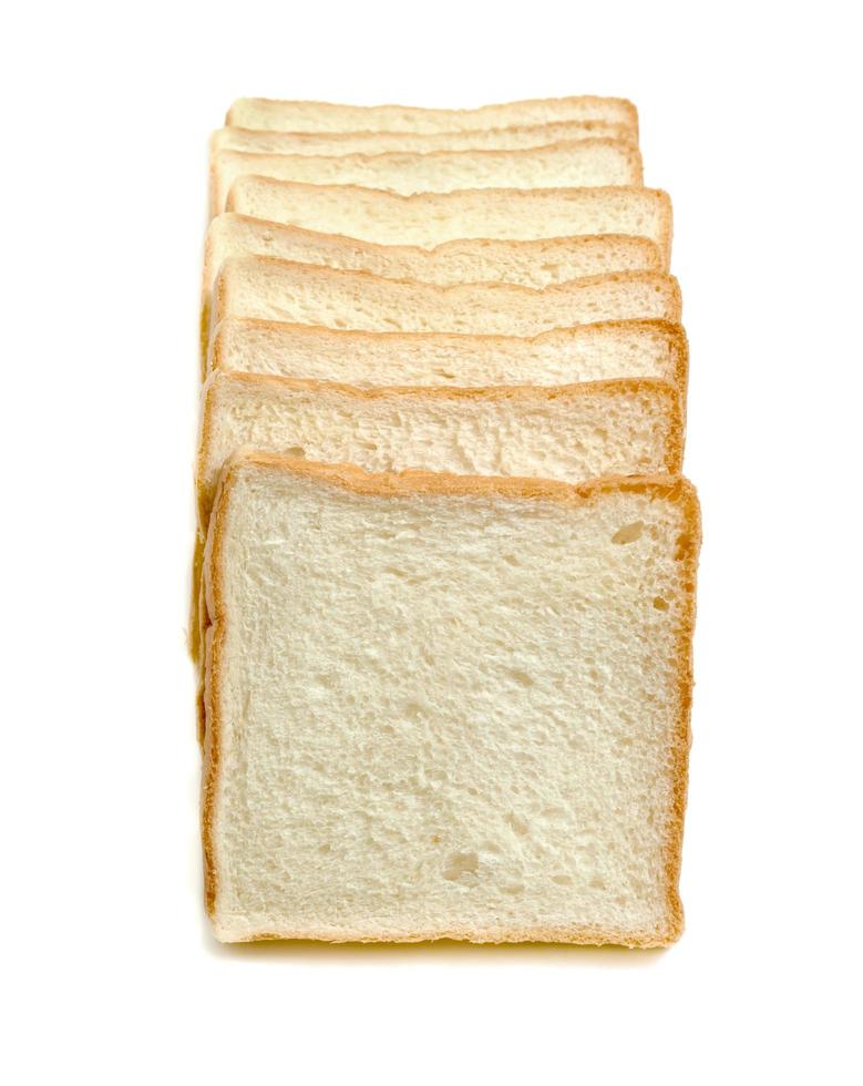 Sliced bread isolated on white background photo