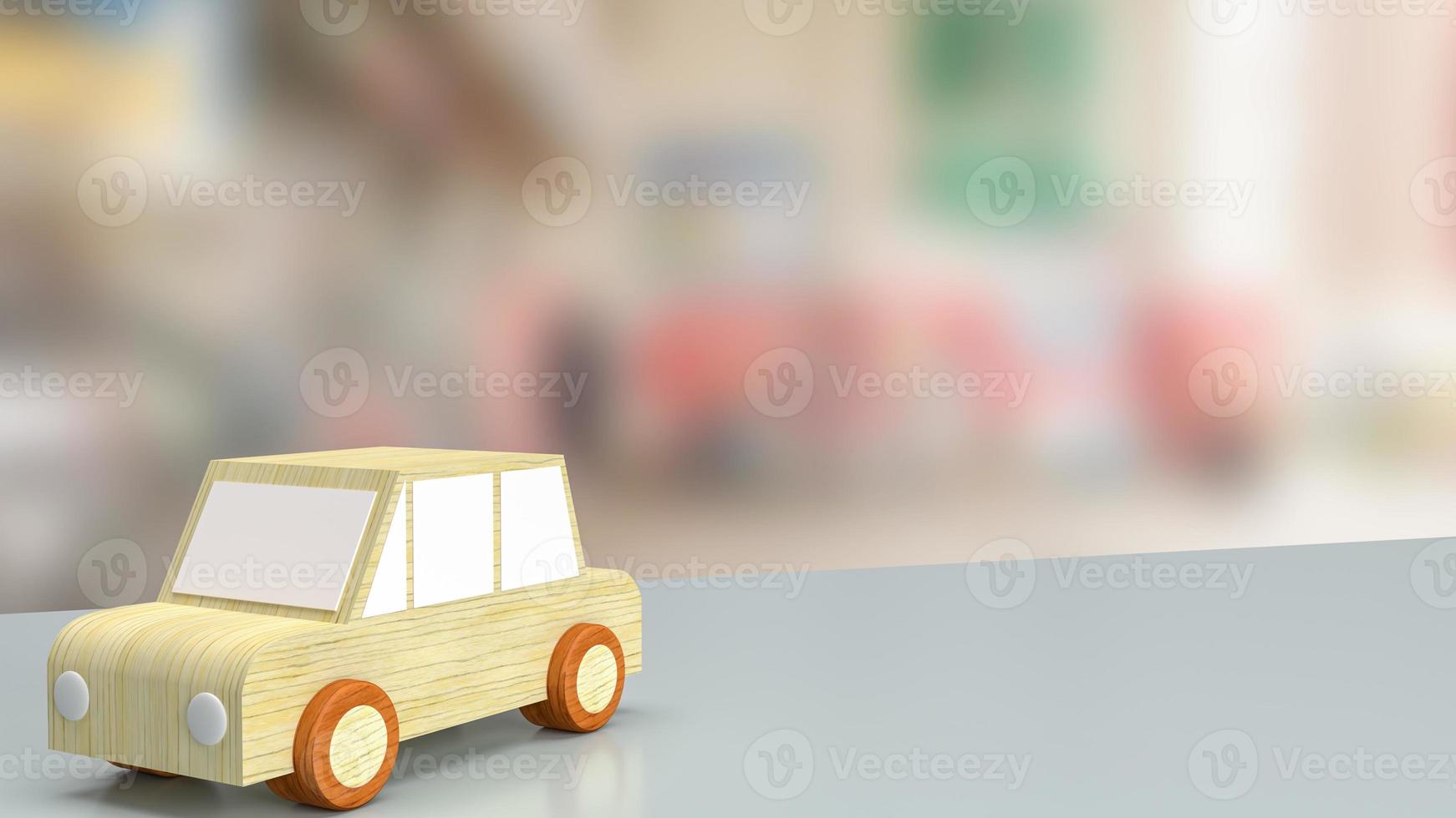 car toy on table in garage for garage services or automobiles concept 3d rendering photo