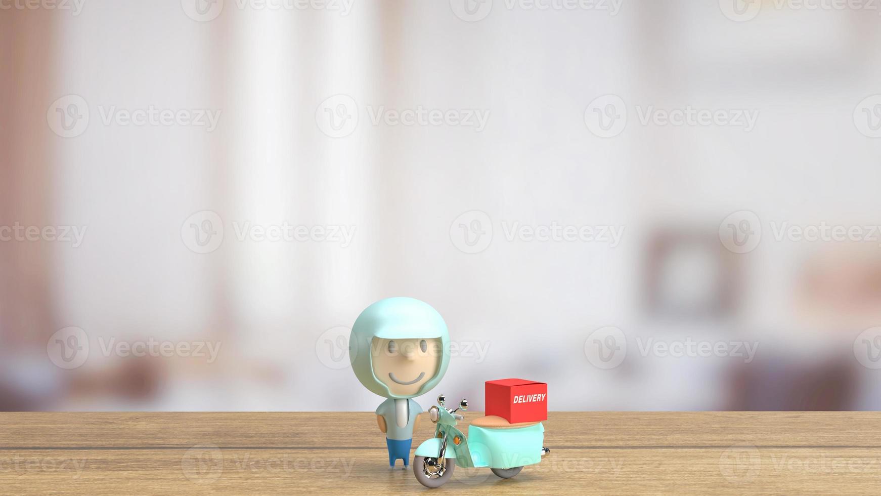 A  rider delivery for business concept 3d rendering photo