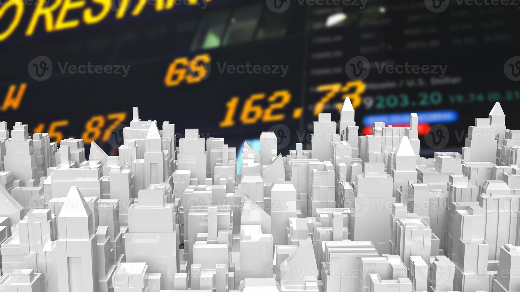 The city on business background  for property or building concept 3d rendering photo