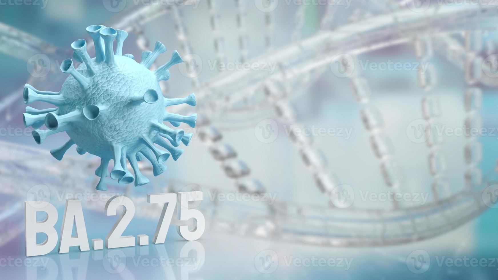 The  coronavirus ba.2.75 for outbreak or medical concept 3d rendering photo