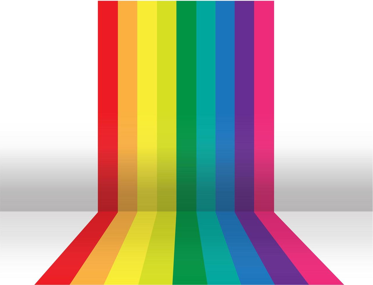 Abstract rainbow gradient multi colors of white scene background with perspective room. Summer multi colors pattern backdrops. Lgbt, Lesbian, Gay photo