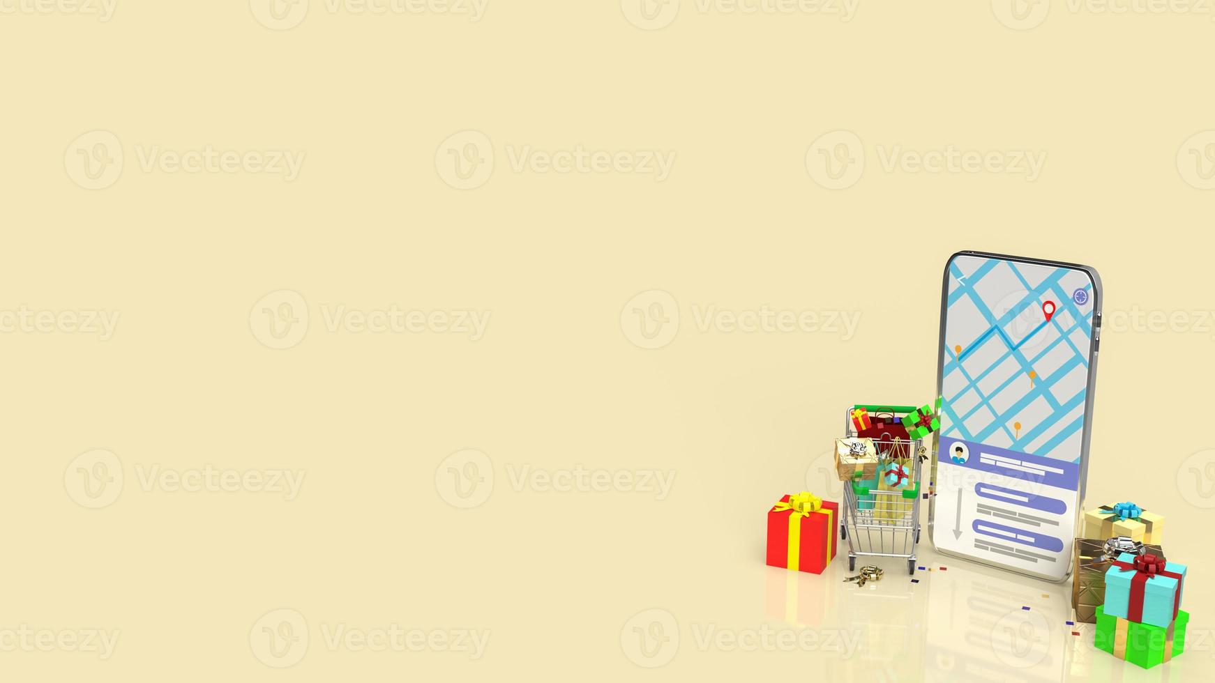 The mobile application  for delivery  business concept 3d rendering photo