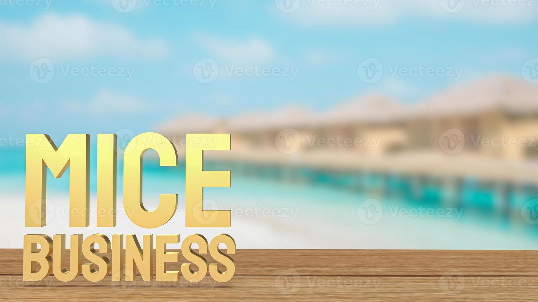 The word MICE is the event management business 3d rendering photo