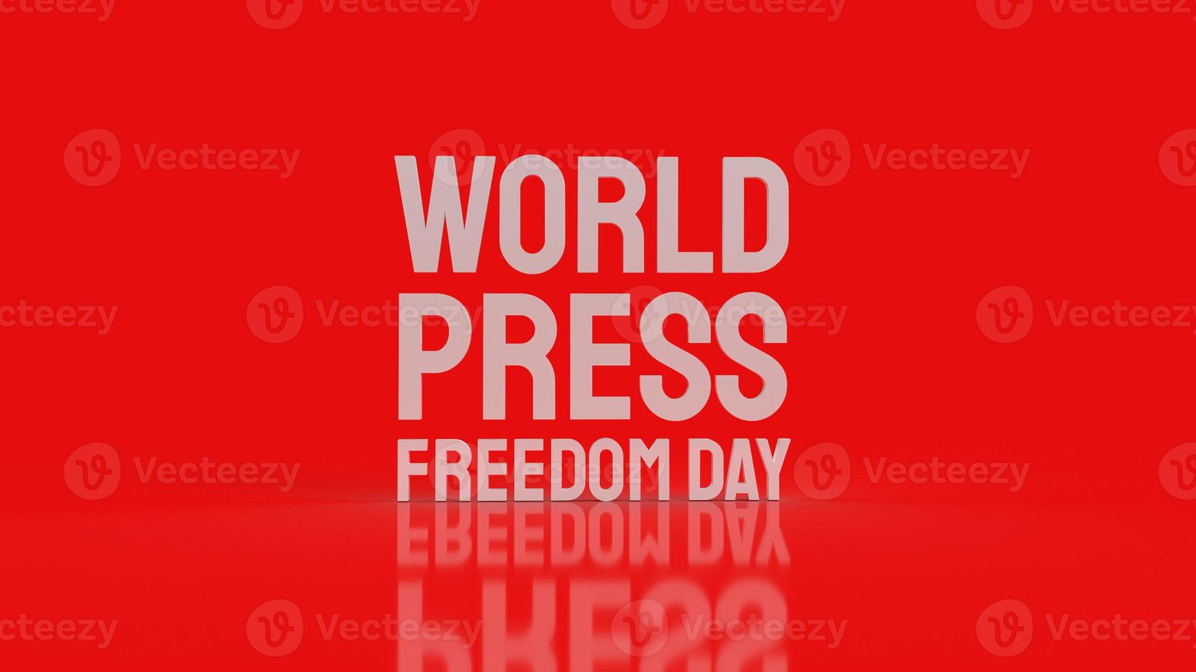 The world press freedom day white text for holiday content 3d rendering photo