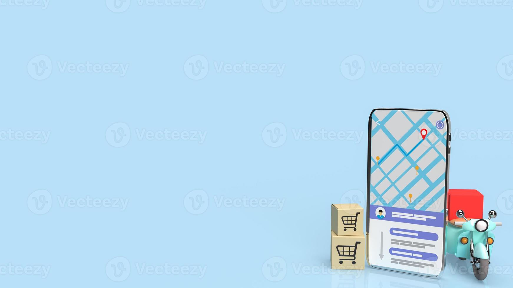 The mobile application  for delivery  business concept 3d rendering photo