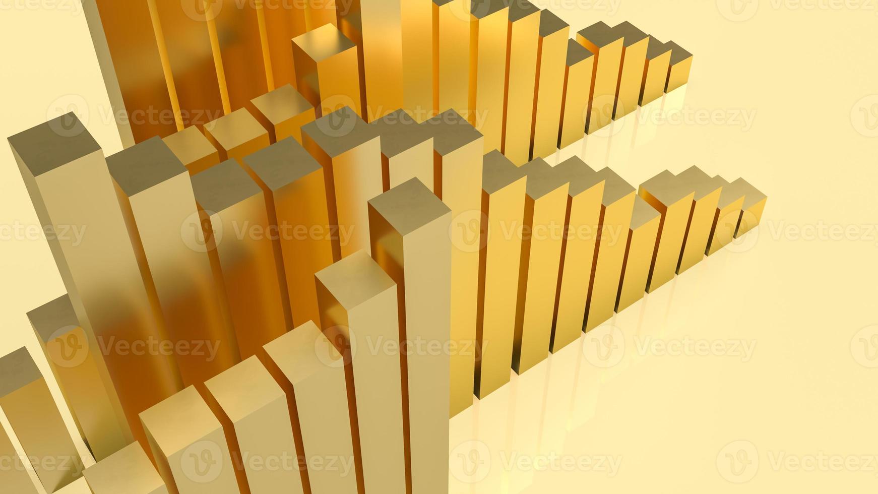 The gold column for abstract background  3d rendering photo