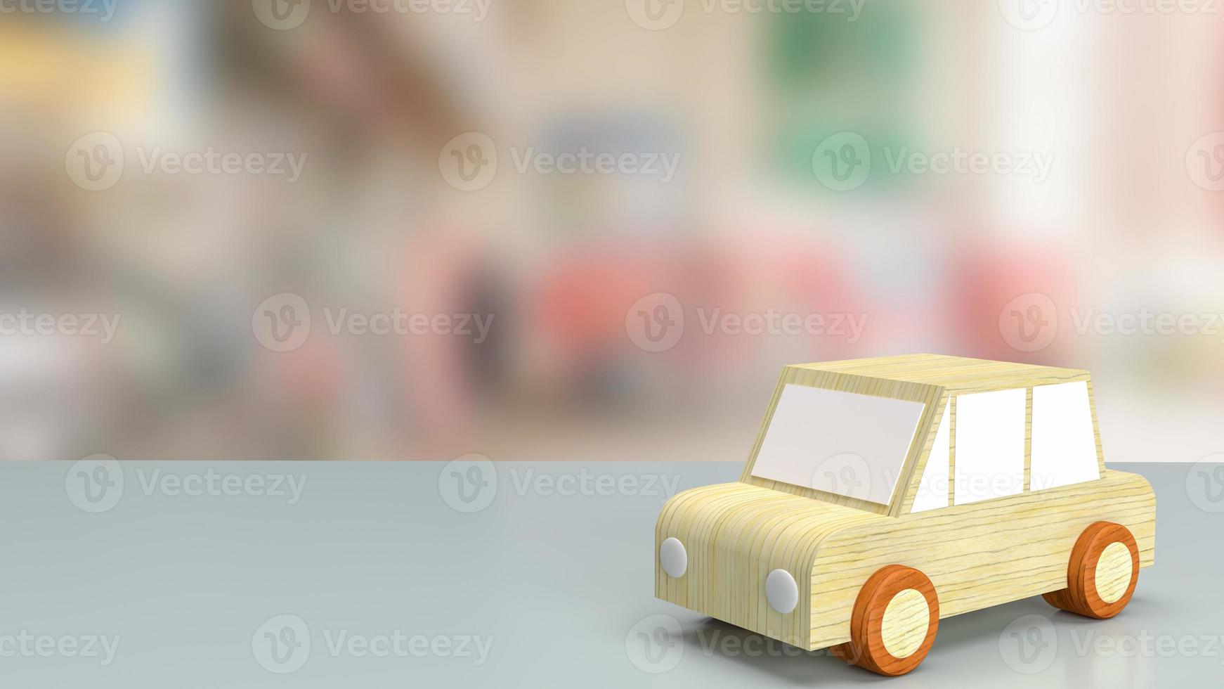 car toy on table in garage for garage services or automobiles concept 3d rendering photo