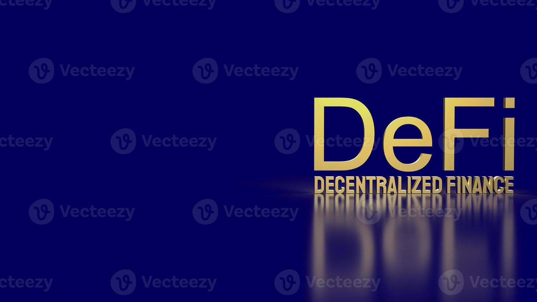 defi farming gold word on blue background  for cryptocurrency business concept 3d rendering photo