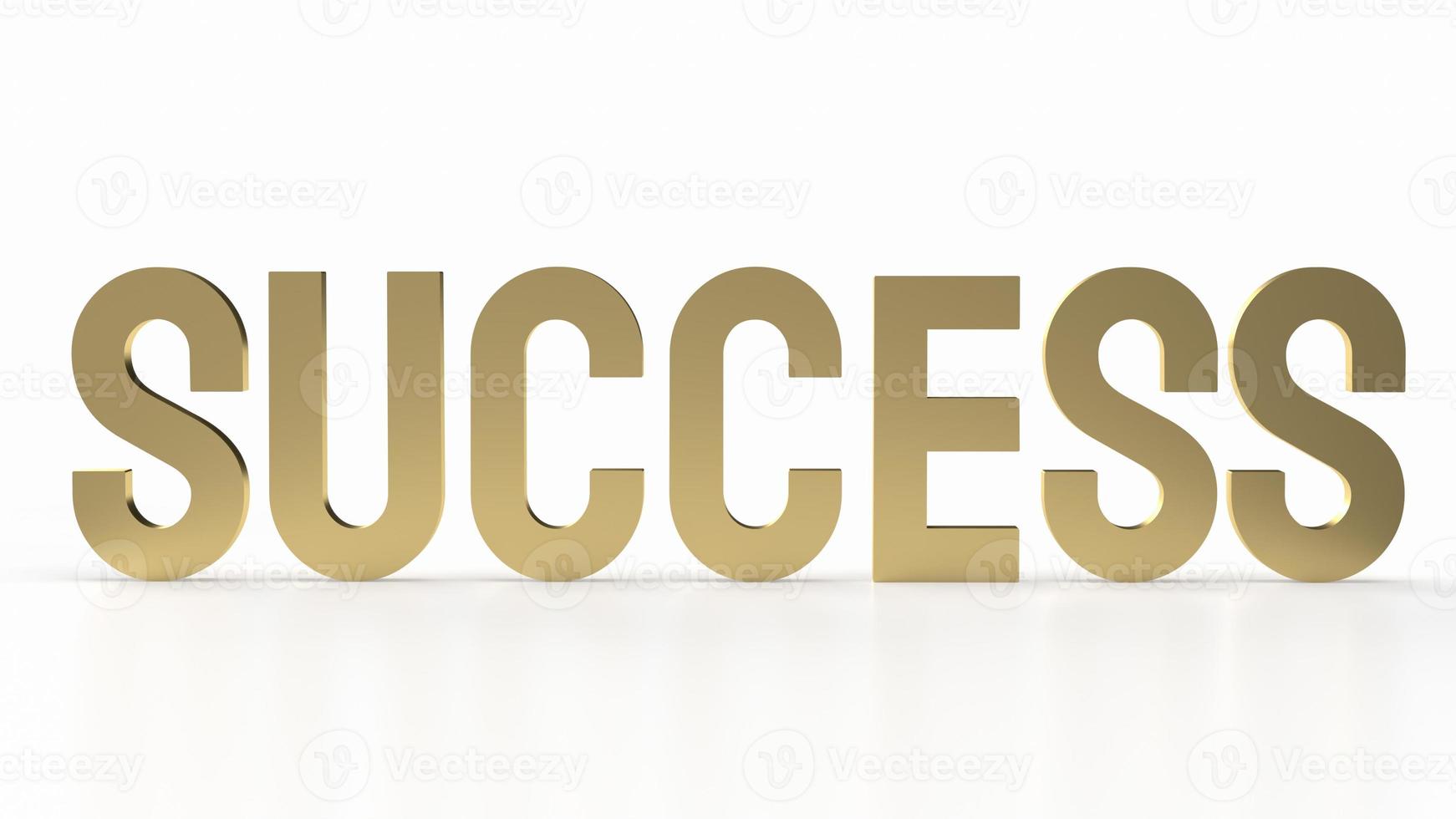 The success gold text for business content background 3d rendering photo
