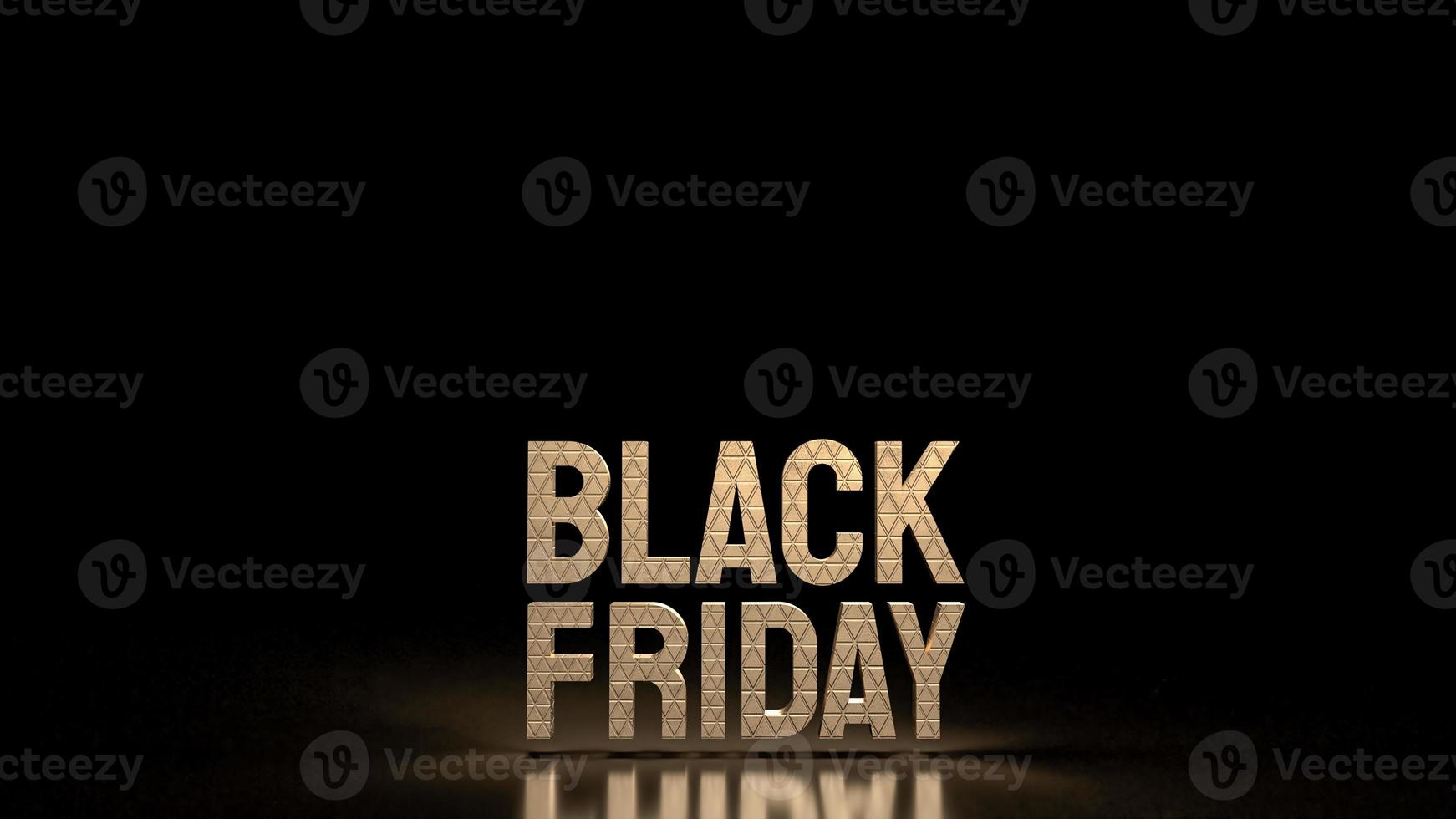 Black Friday gold text for offer or promotion shopping concept  3d rendering photo