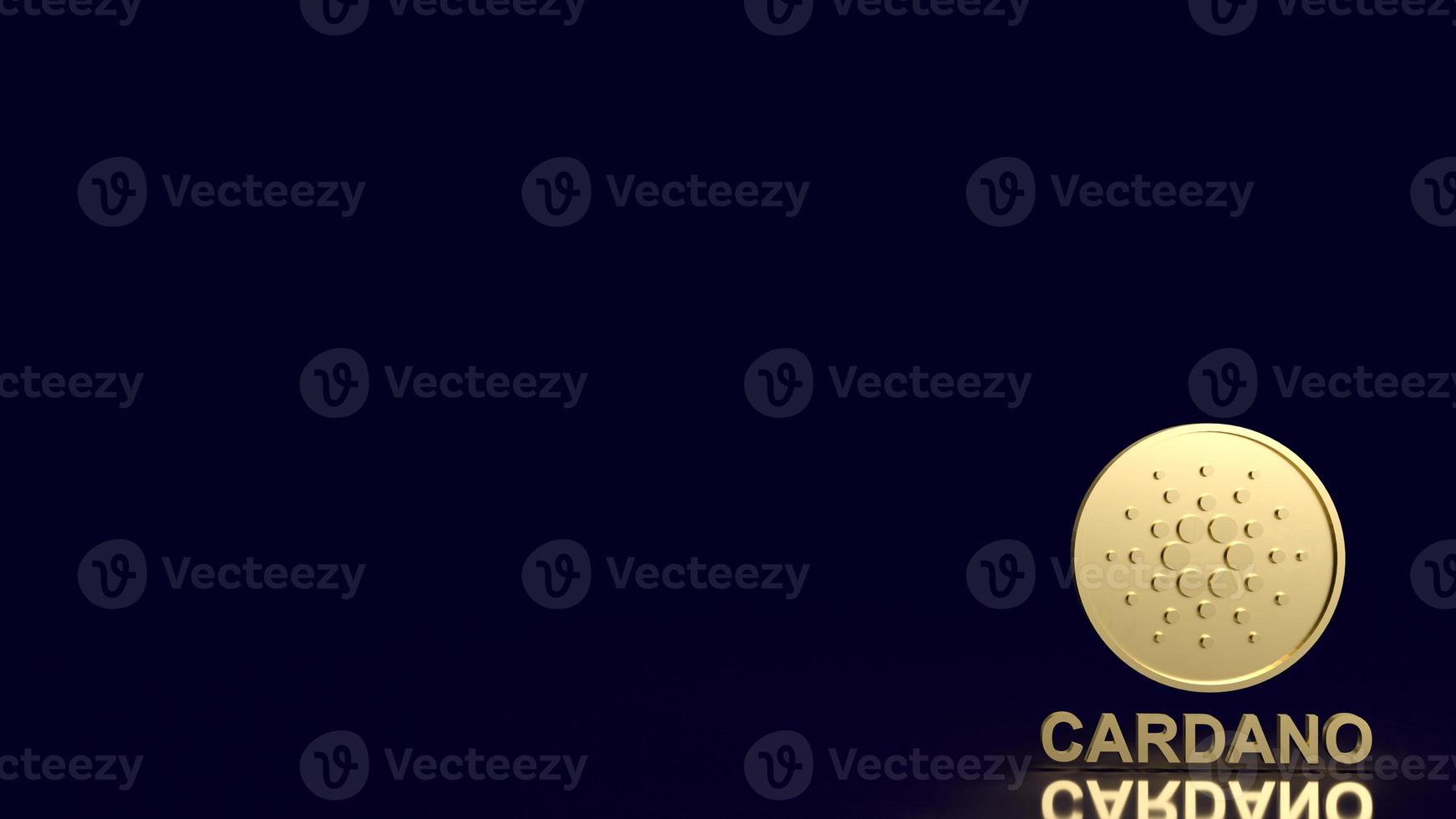The cardano or ada coins for crypto currency or technology concept 3d rendering photo