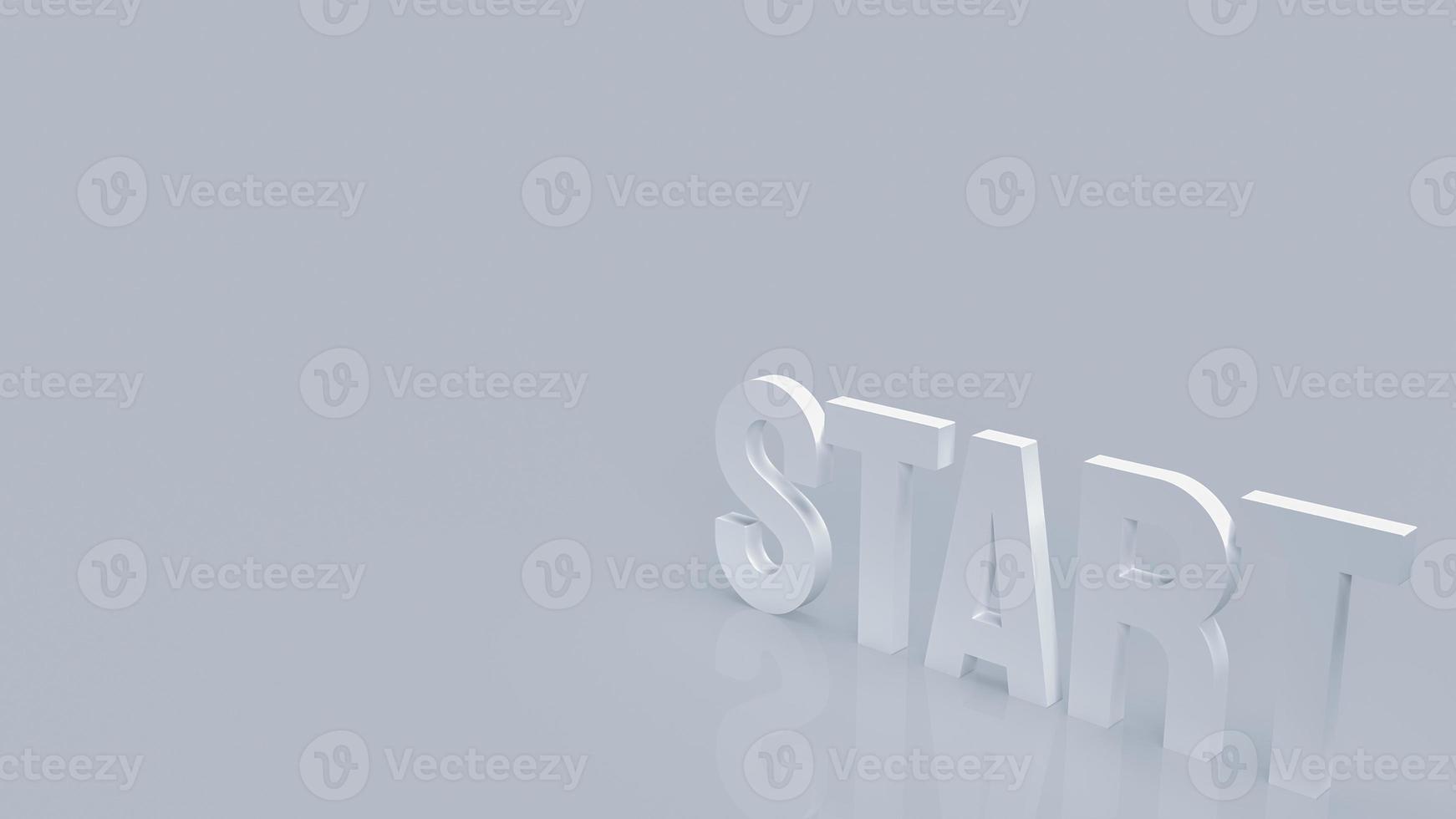 white start text for business concept  3d rendering photo