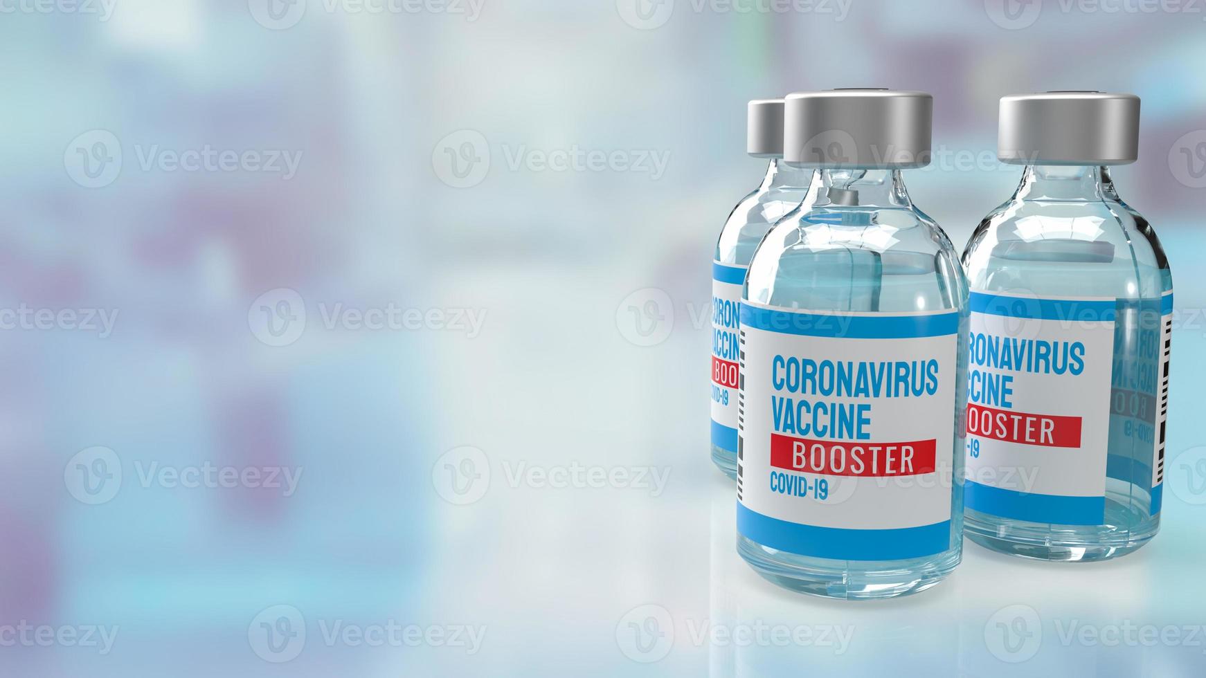 The vaccine booster in lab  for medical  or sci concept 3d rendering photo