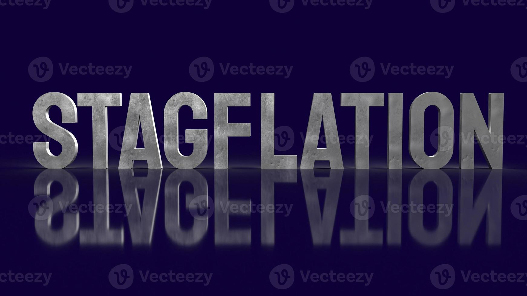 stagflation word for business crisis  concept 3d rendering photo