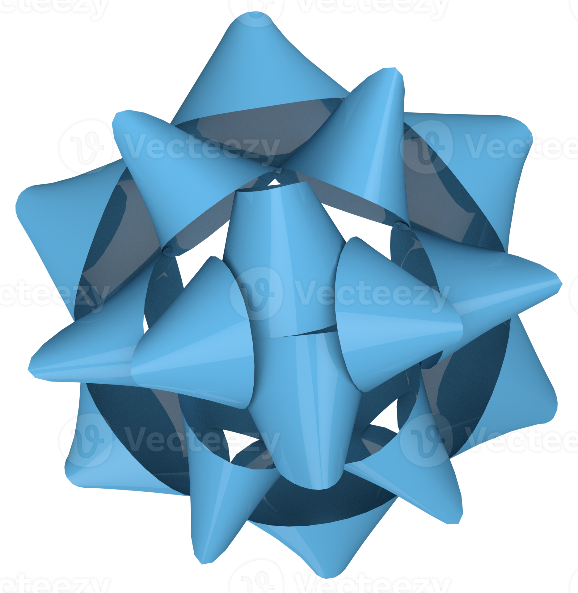 blue ribbon bow isolated on transparent background 10125446 PNG