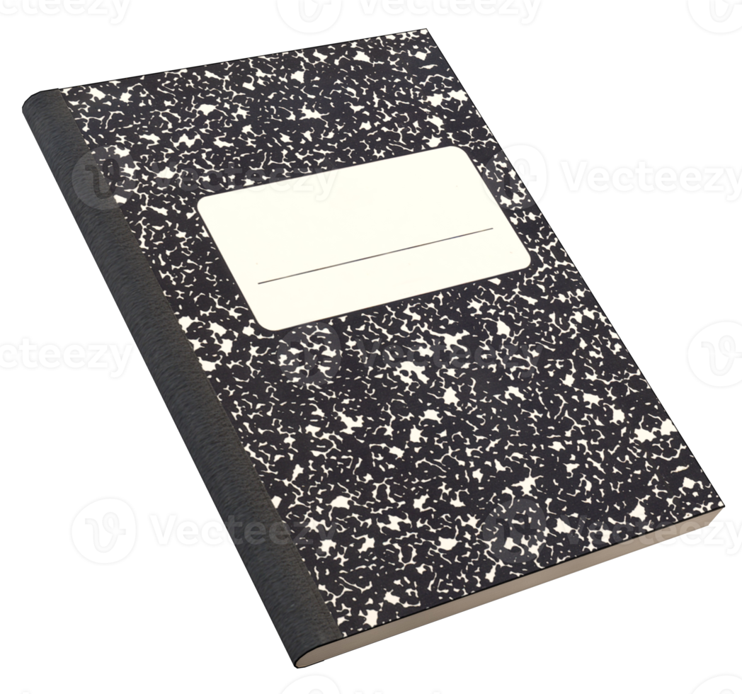 Classic student notebook a back to school 3D concept png