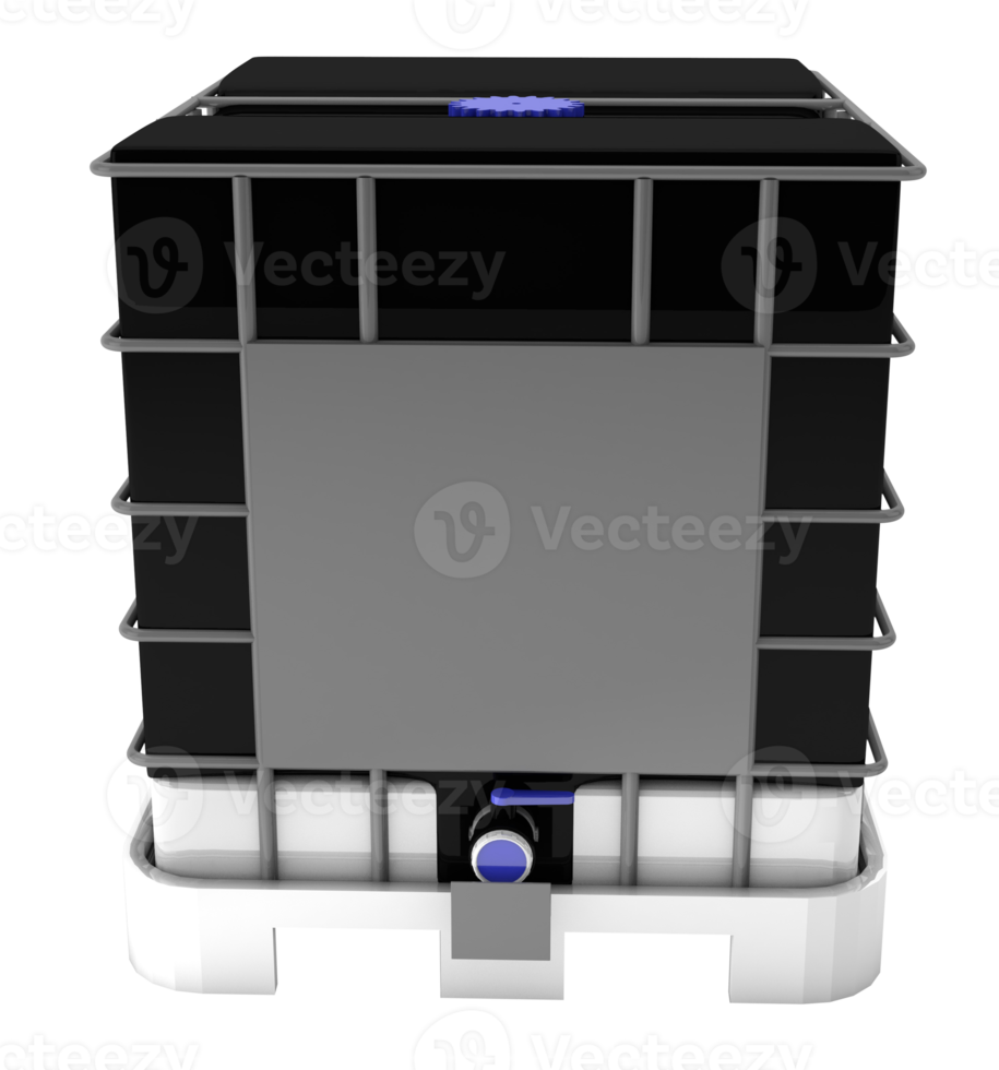 Intermediate bulk container closeup, 3D render png