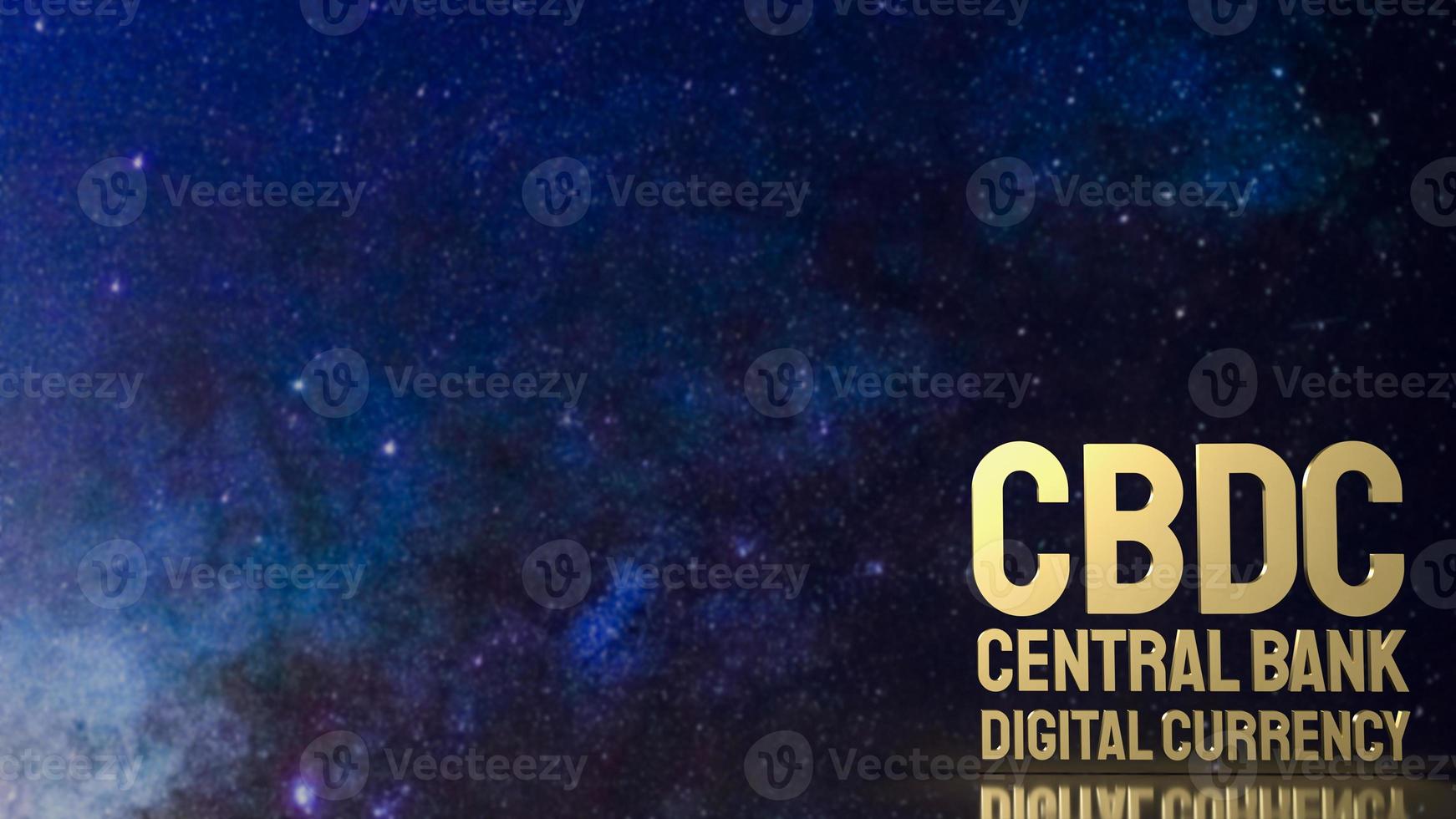 The cbdc or central bank digital currency  for business concept 3d rendering photo