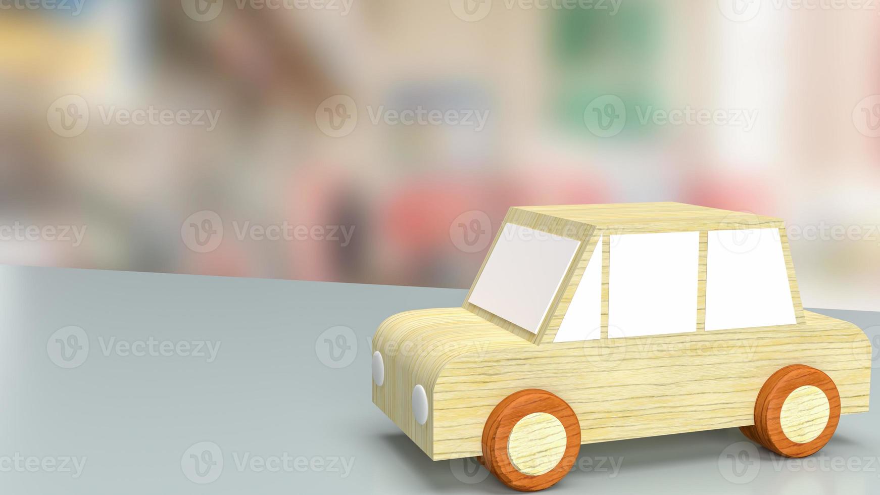 car toy on table in garage for garage services or automobiles concept 3d rendering photo