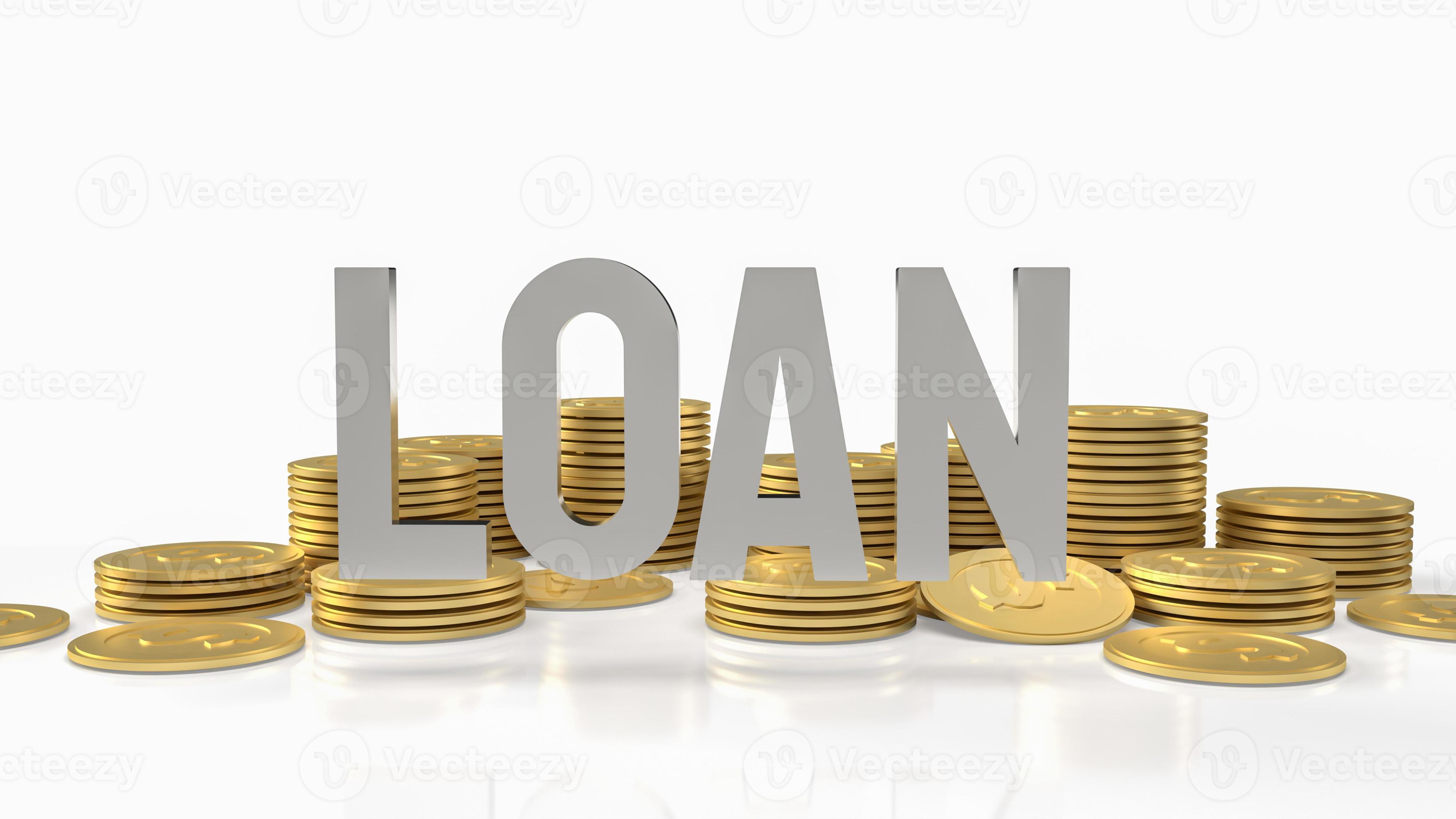 The loan text on gold coins for business concept 3d 10125667 Stock Photo at Vecteezy