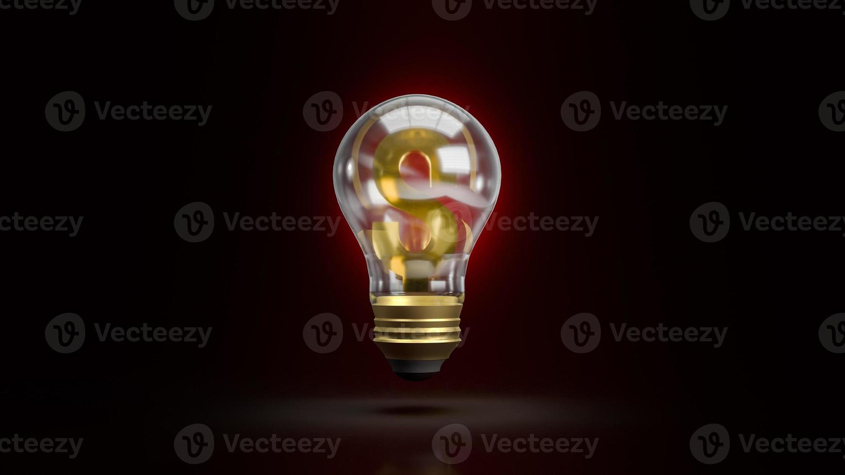 The light bulb and money symbol for business content 3d rendering photo