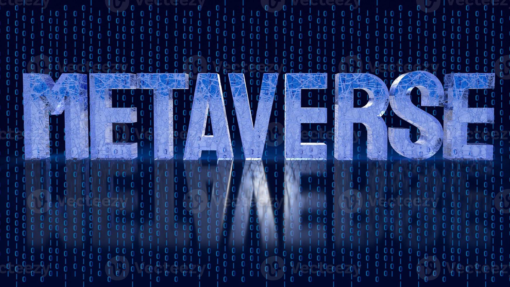 The metaverse glow in the dark for technology  or business concept 3d rendering photo