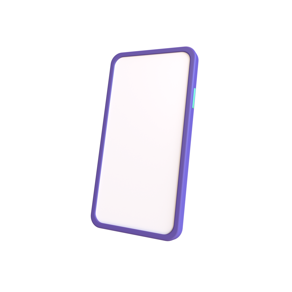 slimme telefoon moderne vlakke stijl 3d render illustratie png