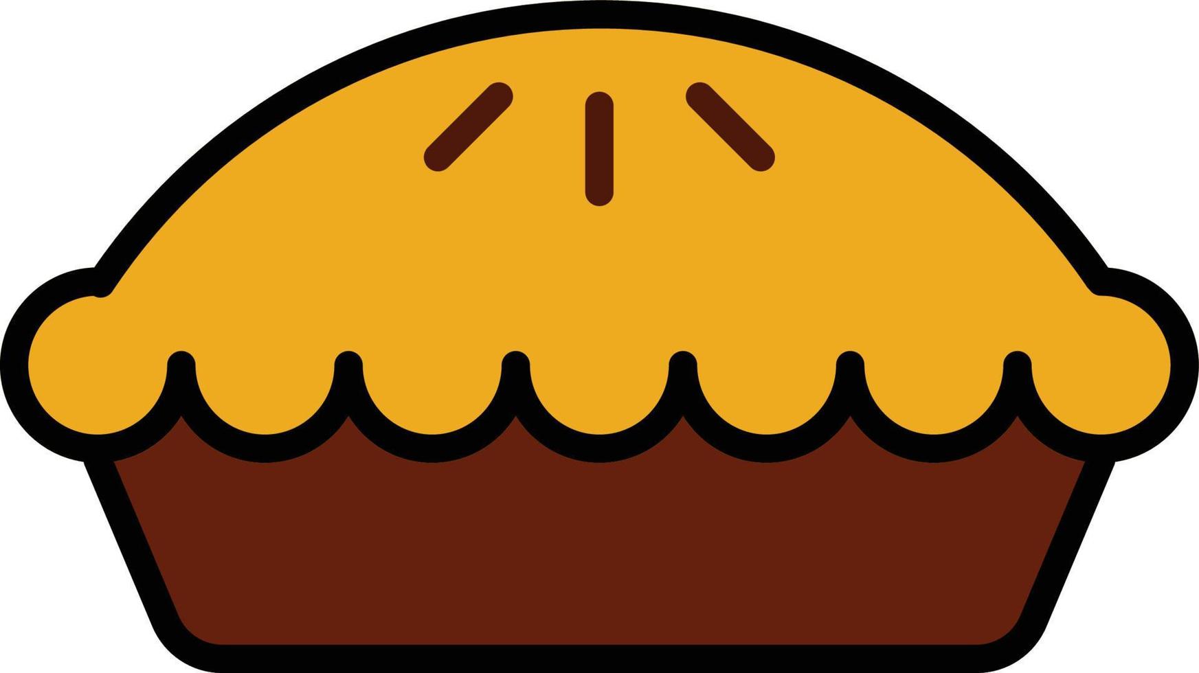Pie Cartoon Colored Vector Icon