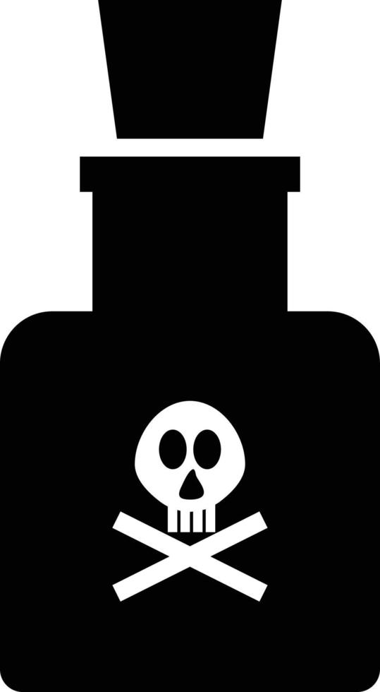 A Bottle of Poison and Danger Skull Vector Icon