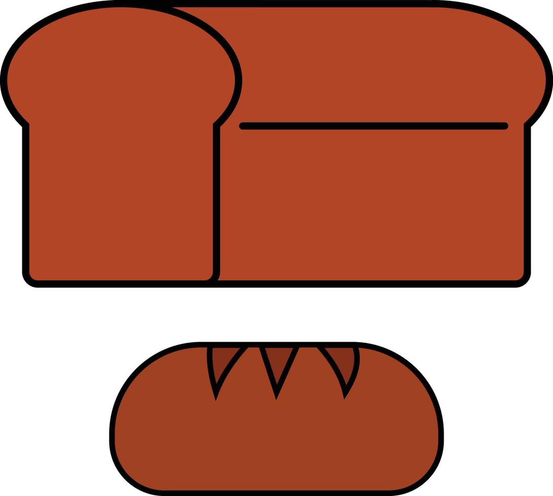 A Loaf of Brown Bread Vector Icon