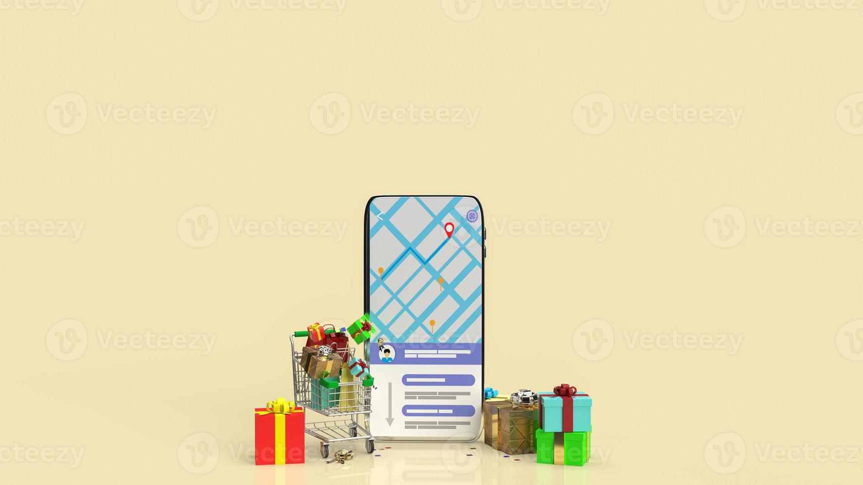 The mobile application  for delivery  business concept 3d rendering photo