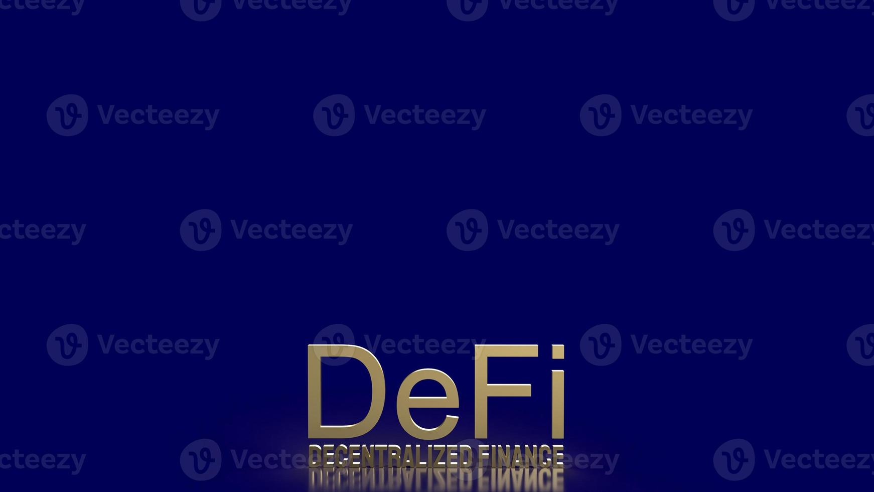 defi farming gold word on blue background  for cryptocurrency business concept 3d rendering photo