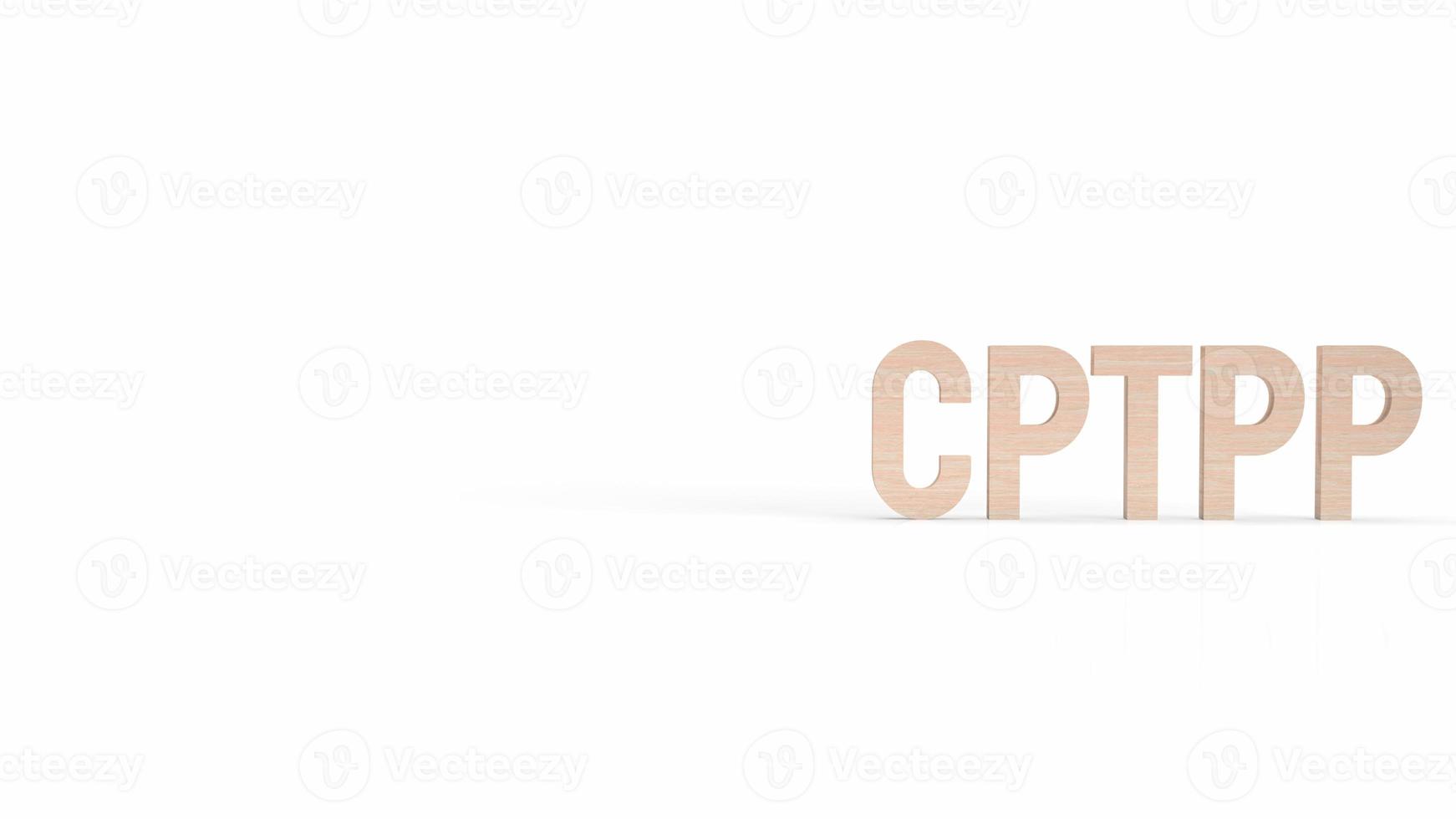 The  cptpp text on white back ground for business concept 3d rendering photo