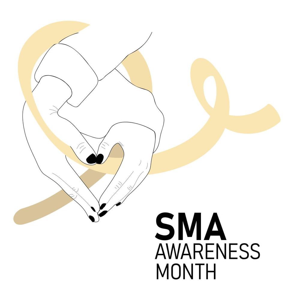 cartel del mes de concientización sobre SMA vector