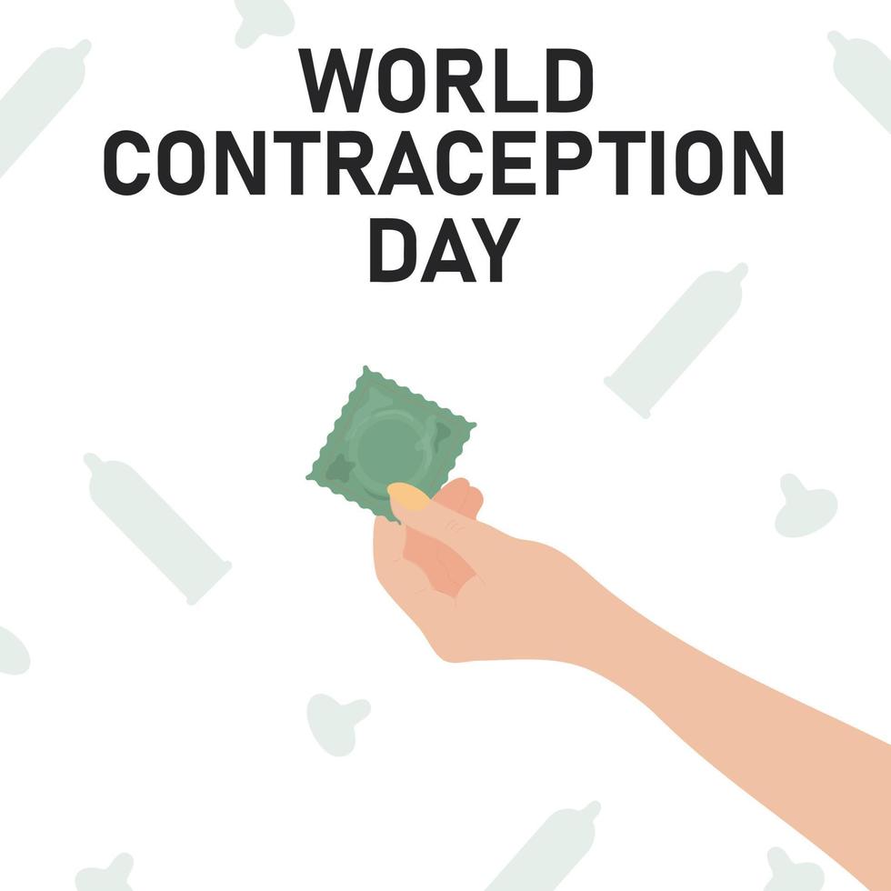 Square card World Contraception Day vector