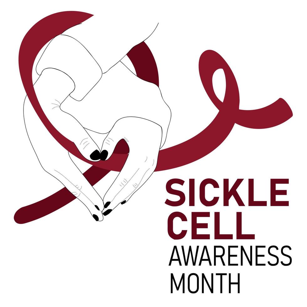 Sickle Cell Month poster vector