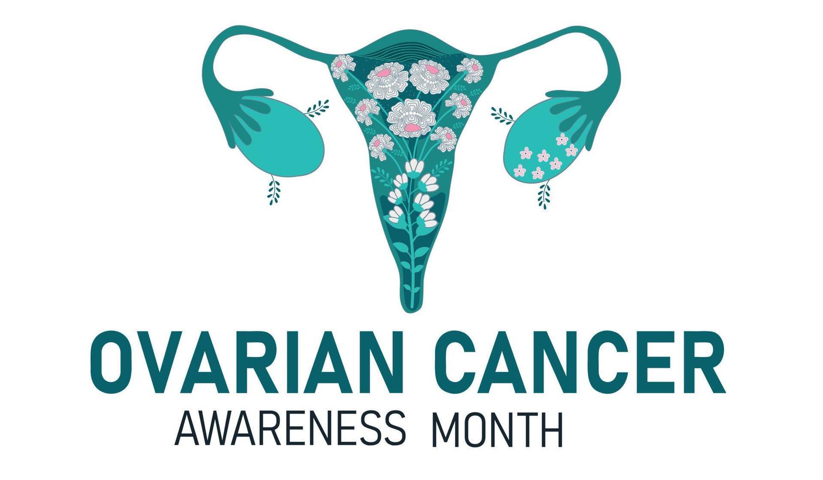 Ovarian Cancer awareness month vector