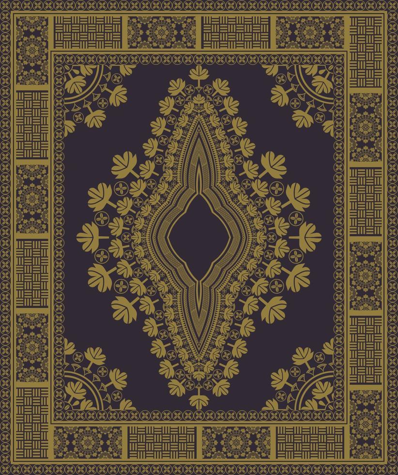 Fondo de patrón de color dorado tradicional dashiki de África occidental étnica. moda de camisetas de arte tribal. adornos bordados en el cuello. vector