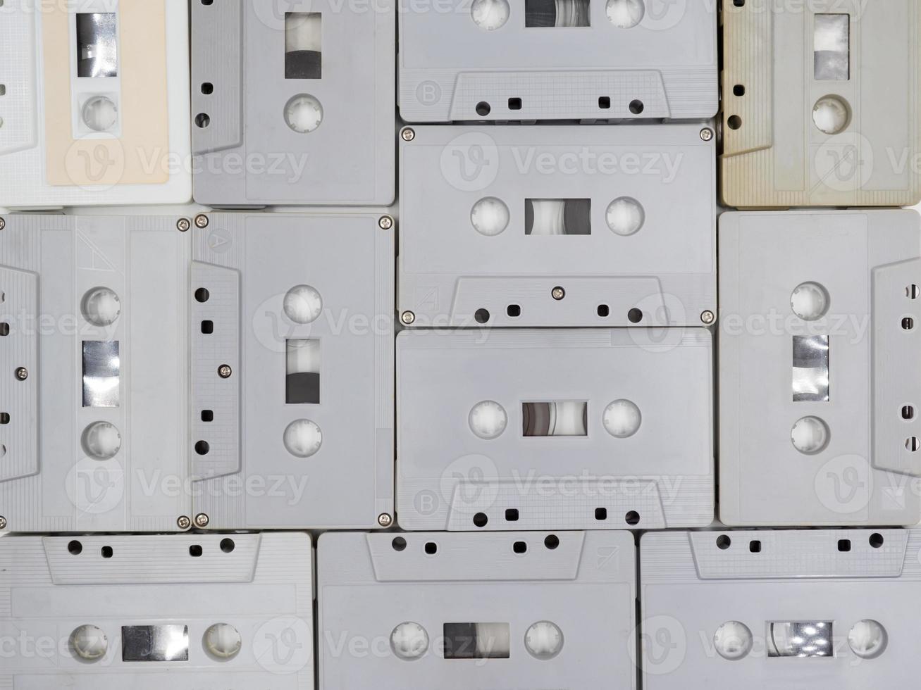 Cassette tapes background. photo