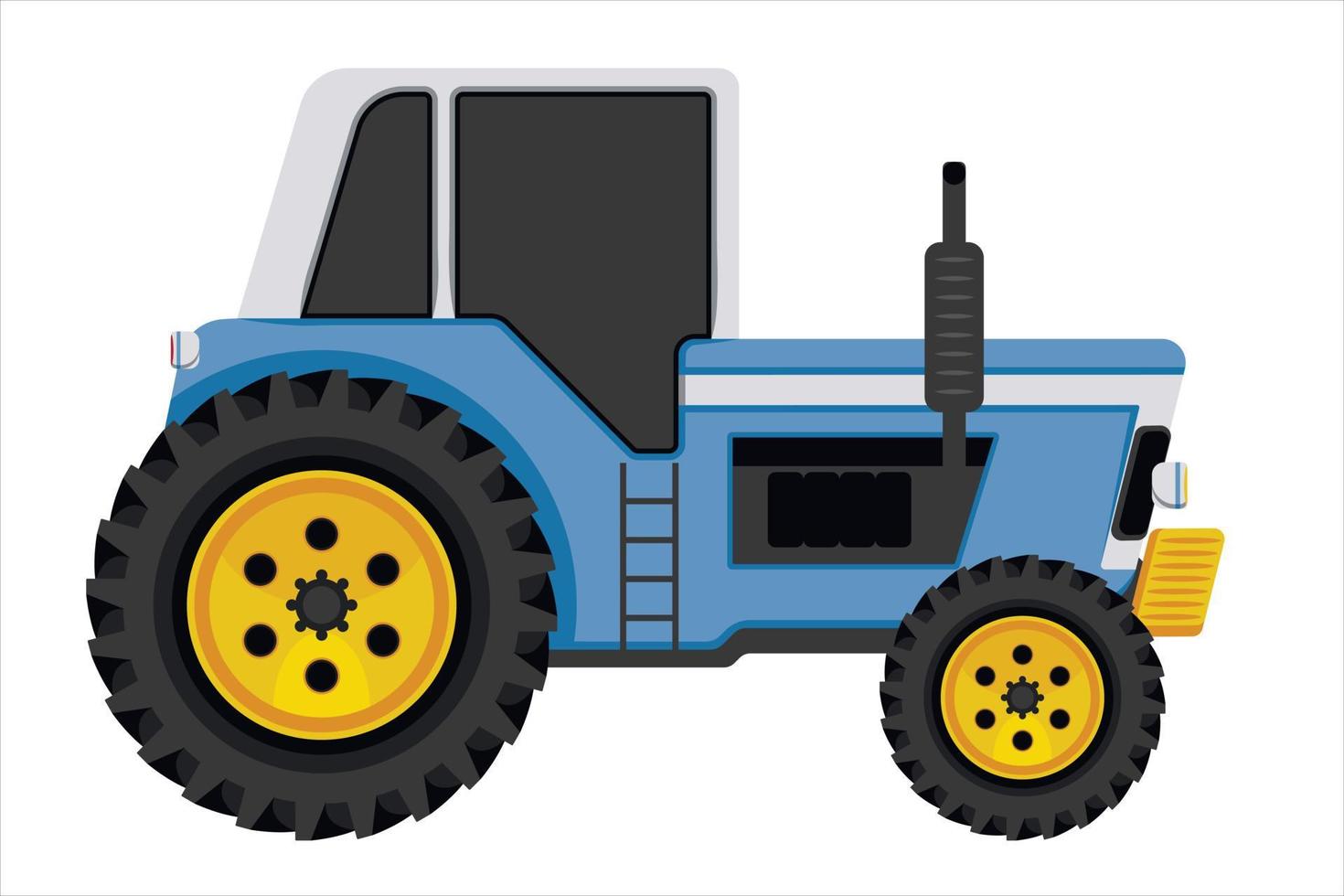 Farm tractor ISOLATED, agricultural machinery vector